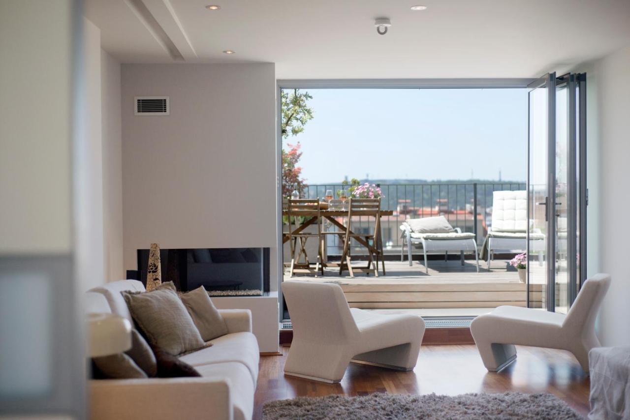 Luxury Penthouse Apartment Praha Bagian luar foto